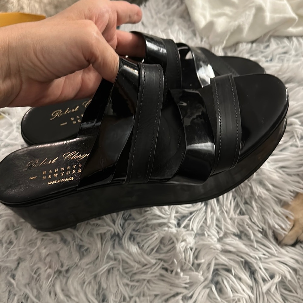 Clergerie sandals patent leather ladies